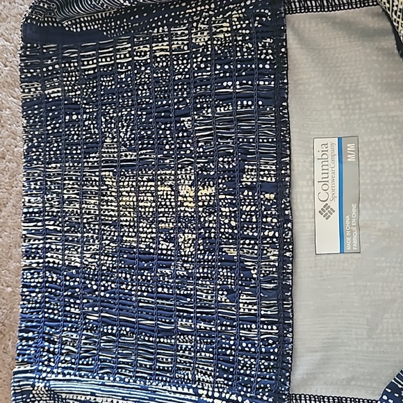 Columbia PFG Angler Dress Halter Smocked Blue & Yellow Floral, Medium EUC - Picture 10 of 14